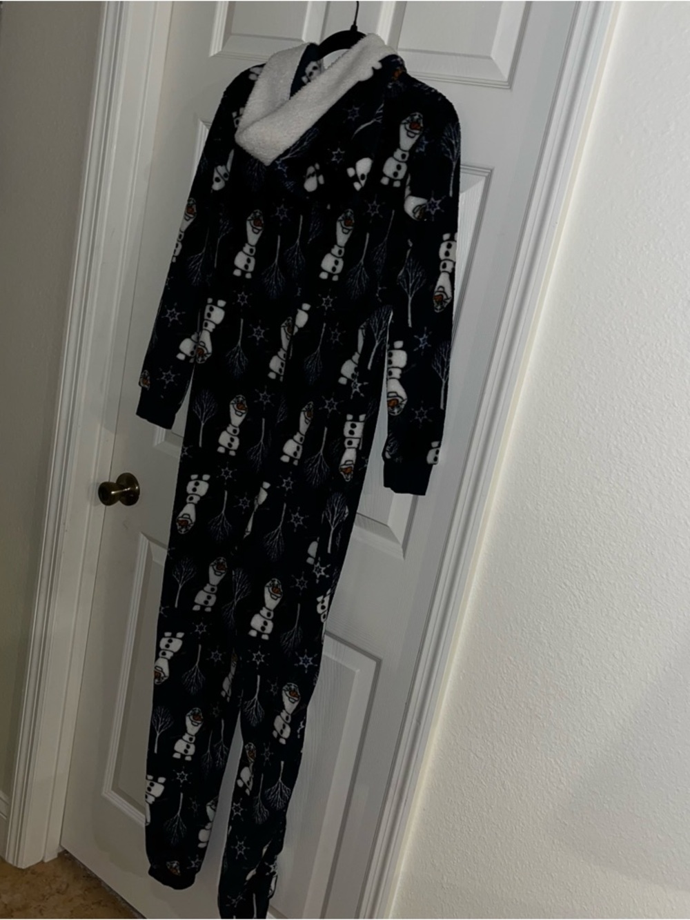 Disney frozen 2 Olaf navy blue onesie pajamas small S - Picture 5 of 7